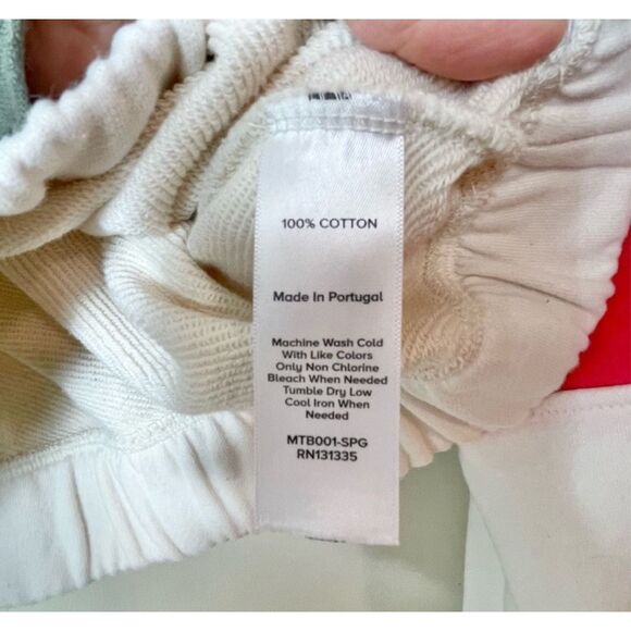 Evereve Ava Colorblock Cream Pink Red Sweatshirt Size Small - Picture 7 of 7